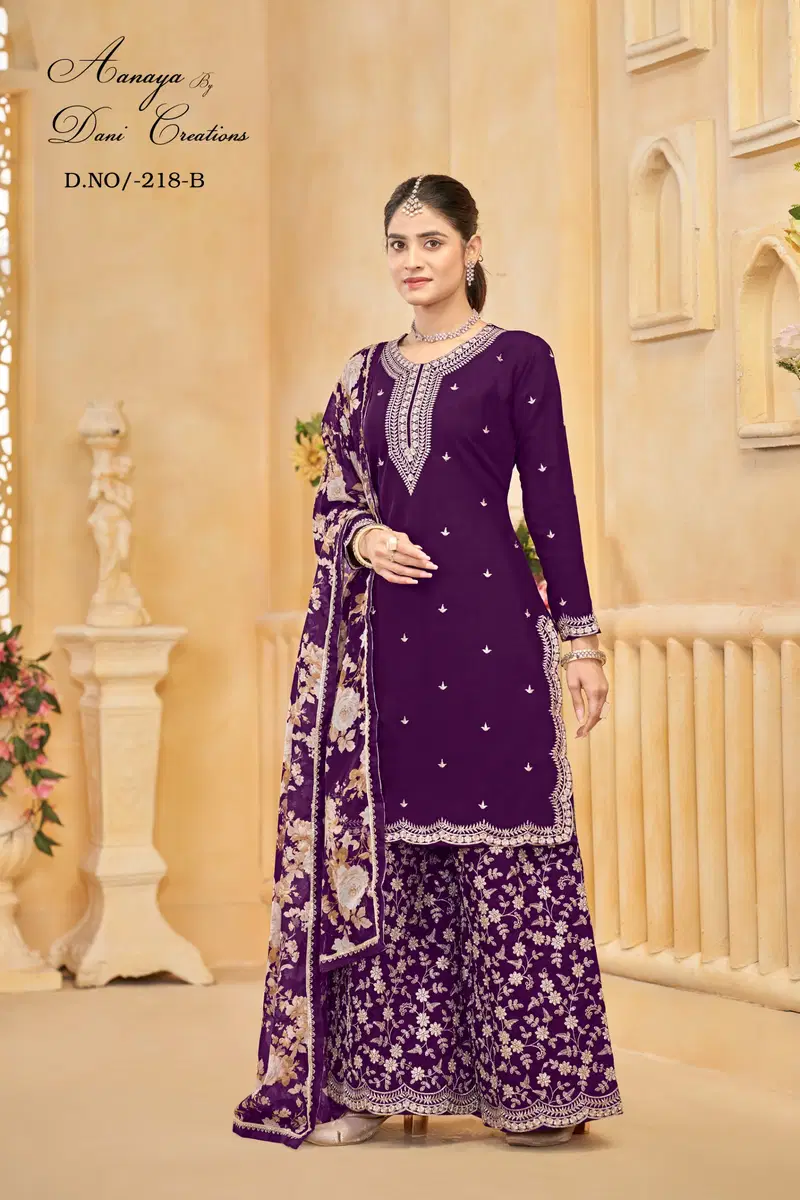 Aanaya Vol 218 Roman Silk Designer Salwar Kameez Collection